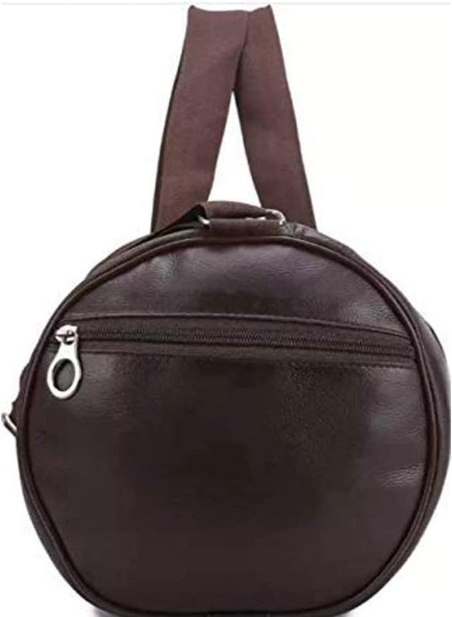 Rainox Combo Pack Of Pu-Leather Gym Bag Gym Duffel Bag With Shoulder Strap For Men's & Women's With Blue Wrist Support Band For Exercise, 23 Cm - Image 3